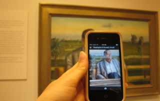 iPhone showing screenshot from museum app