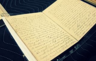 pages of a journal written in Spencerian handwriting