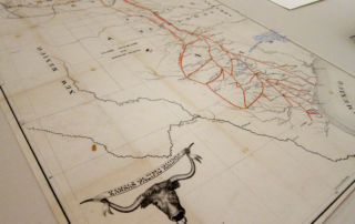 close up of an old map