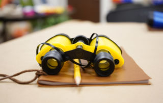 a pair of plastic binoculars