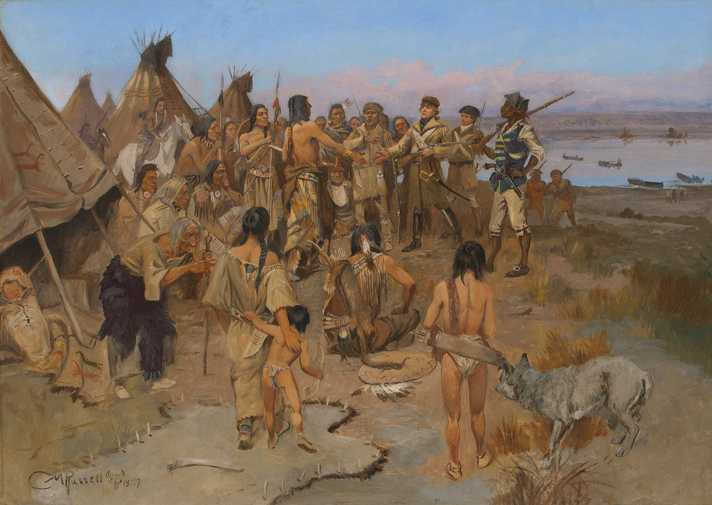 Captain William Clark Of The Lewis And Clark Expedition Meeting With 