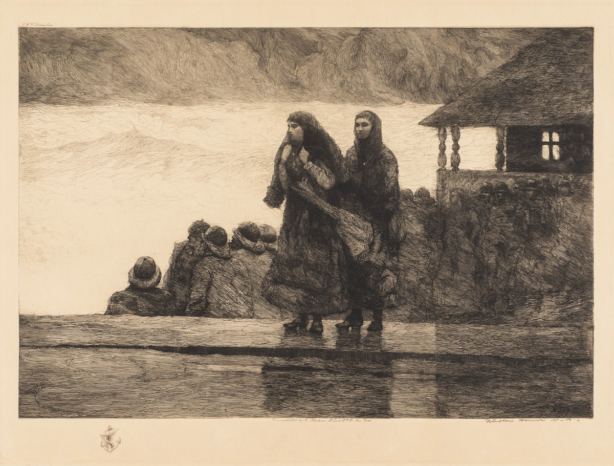 Perils of the Sea, Winslow Homer, 1888, Etching, Amon Carter Museum of American Art