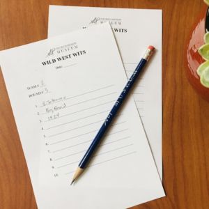trivia answer sheets with pencil