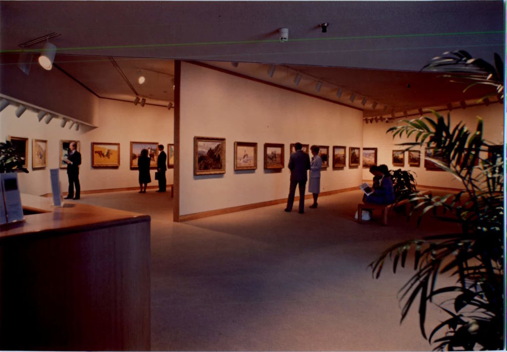 Interior of museum gallery, 1982