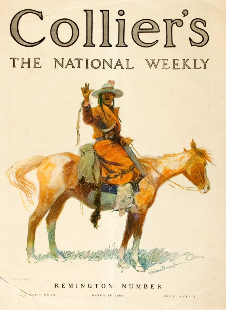 Cover of Collier’s Magazine with art by Frederic Remington