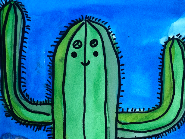 a smiling cactus