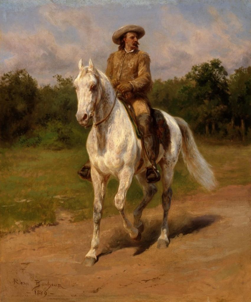 Buffalo Bill on a white horse