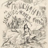 Music sheet cover with image of Native American woman sitting along creekbed 