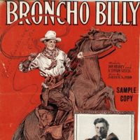 sheet music cover of Broncho Billy