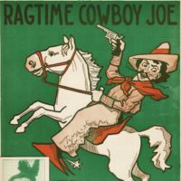 Sheet music cover for Ragtime Cowboy Joe