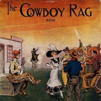 Sheet music cover for The Cowboy Rag