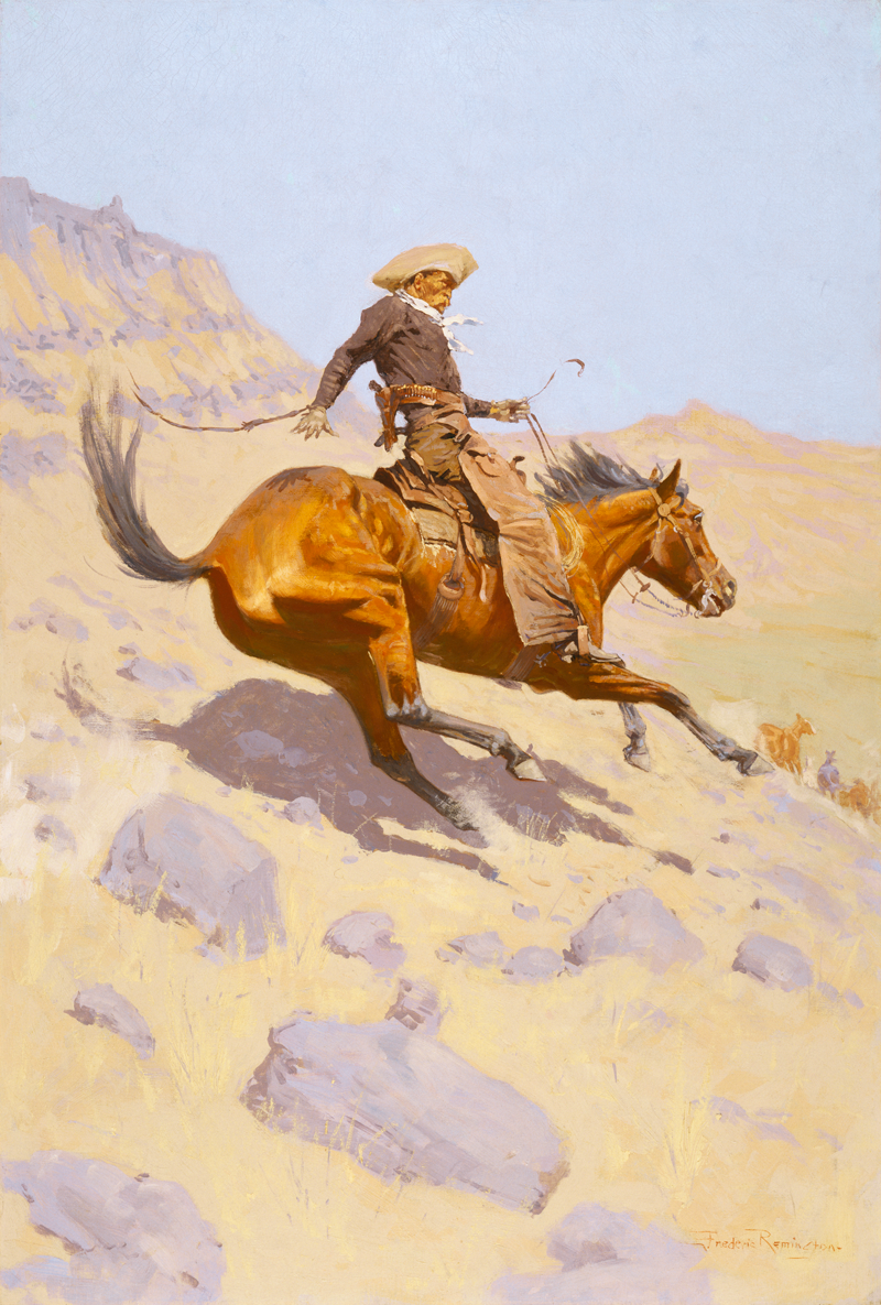 Frederic Remington, The Cowboy, Oil on canvas, 1902, Amon Carter Museum of American Art, Fort Worth, 1961.382