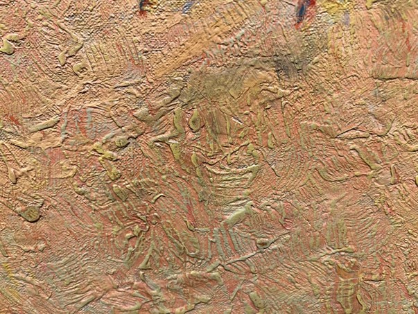 The Dry Camp, detail of impasto