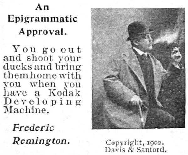 Detail of Kodak Ad featuring Remington