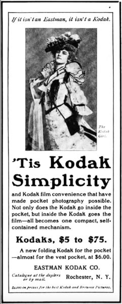 Kodak ad featuring well-dressed woman