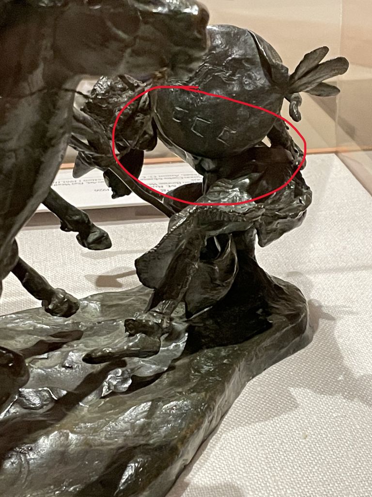 detail of bronze