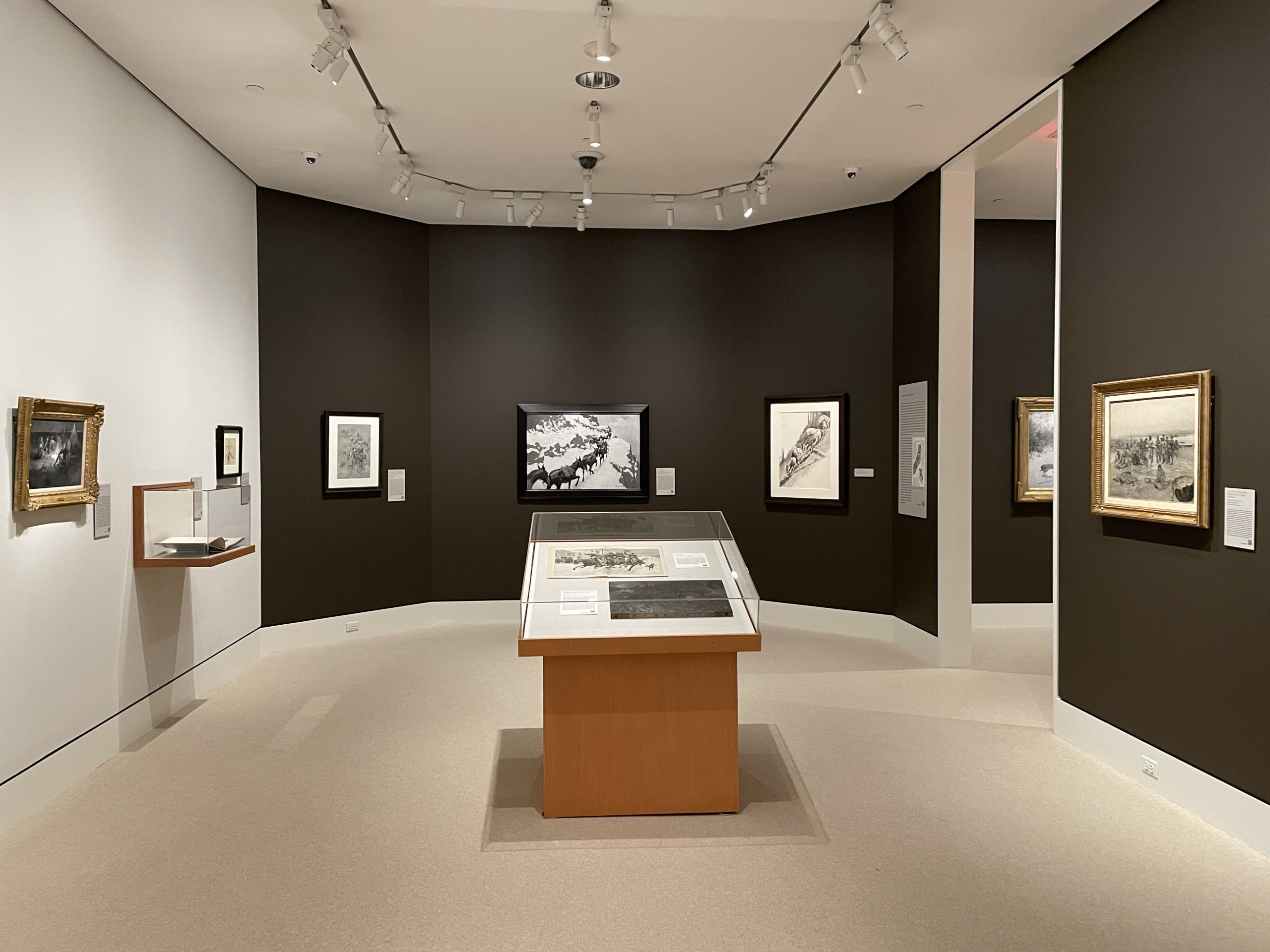 A view of a museum gallery.