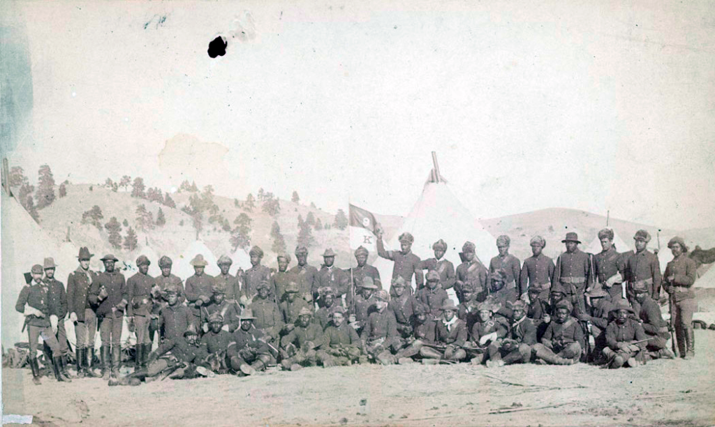 A group of Black soldiers posed together.