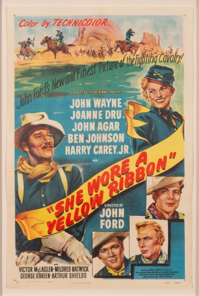 movie poster for 1949 film "She Wore a Yellow Ribbon"